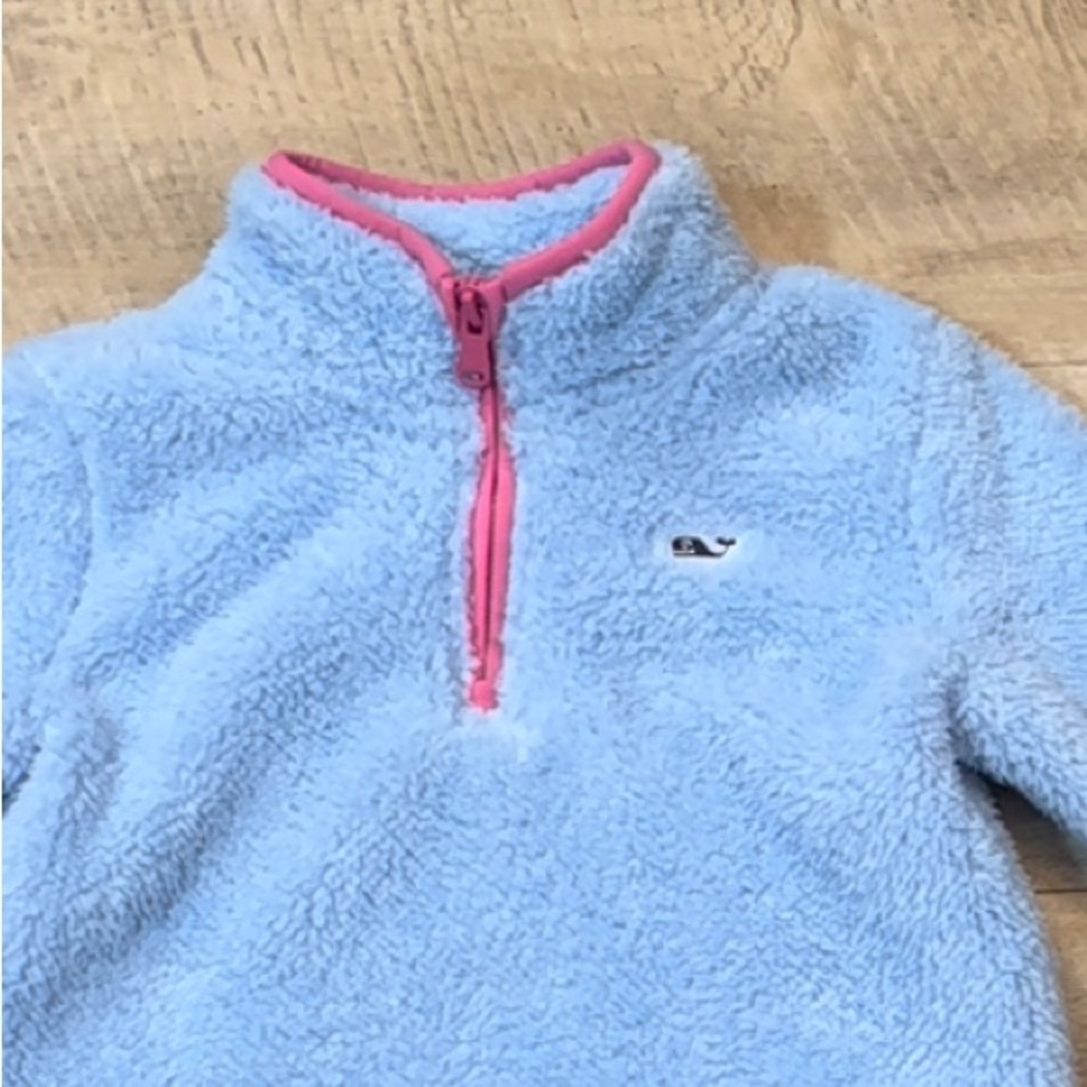 Vineyard Vines Toddler’s High Pile Soft Fleece 1/4 Zip Pullover Size 4T - Picture 2 of 6
